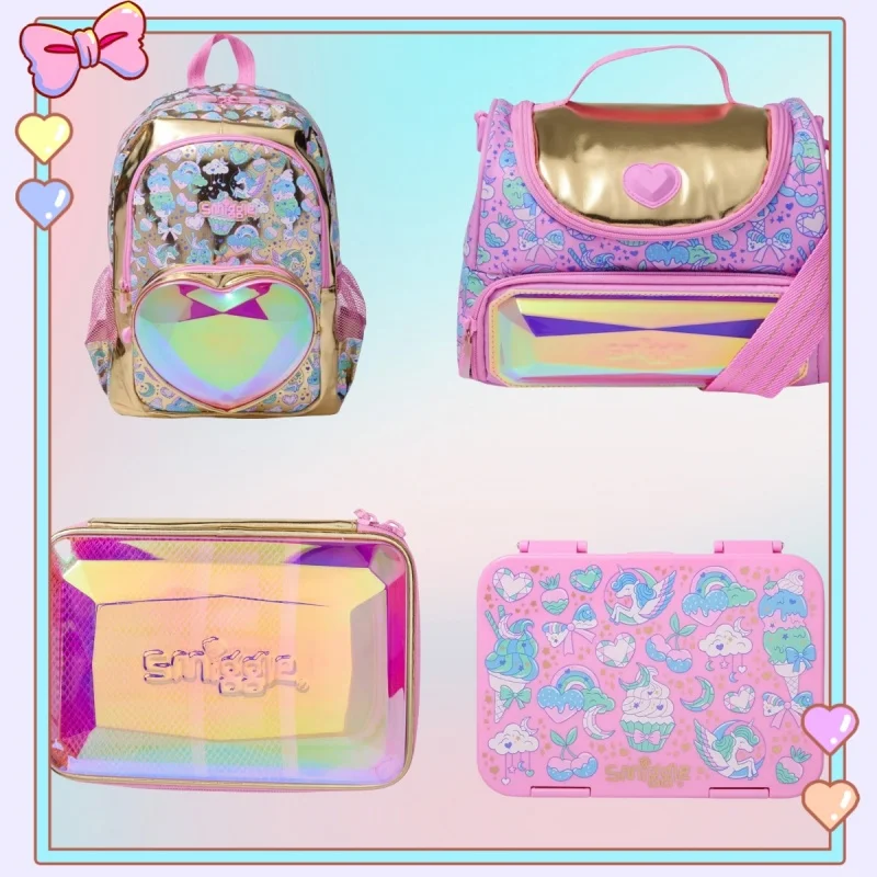 

New Genuine Australia Smiggle Backpack Golden Love School Bag Cartoon Series Anime Backpack Separate Purchases Student Gifts