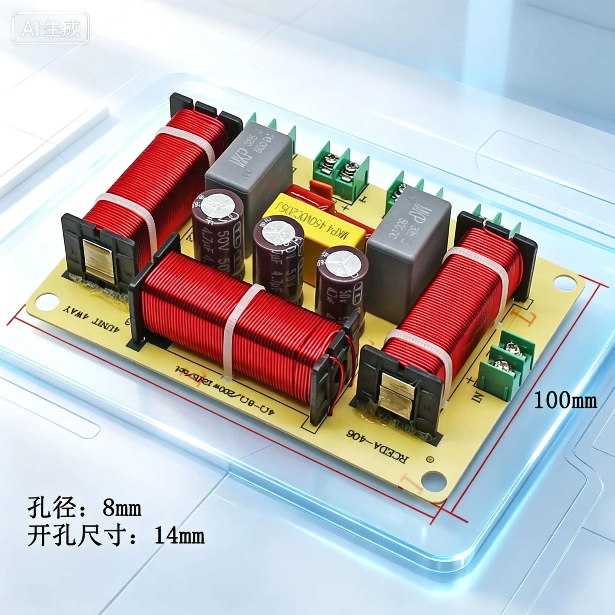 for 4‑Way Crossover Board 1Tweeter 1Midrange 2Woofers High Power Hifi Home Audio Speaker Modification