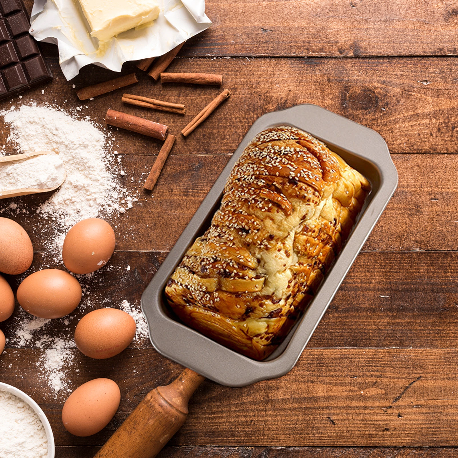 

Baking Pan Nonstick Kitchen Oven Carbon Steel Bakeware Dish Deep Cake Carbon Steel Baking Pan Bread Heavy Duty