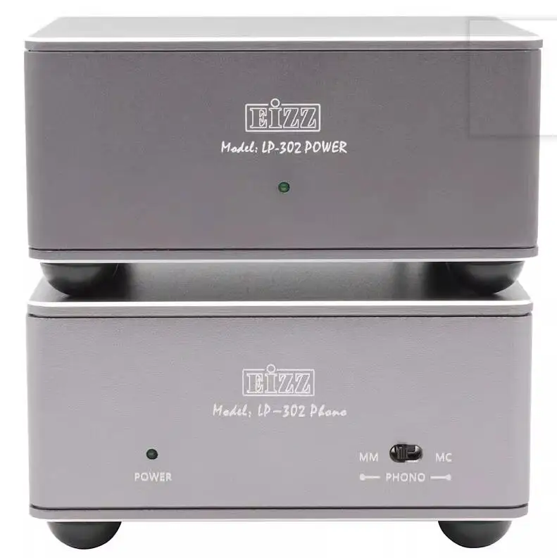 

EIZZ LP-302 Mini Stereo LP Vinyl Record Player Turntable Phono Integrated Power Amplifier MM MC With Separate Power