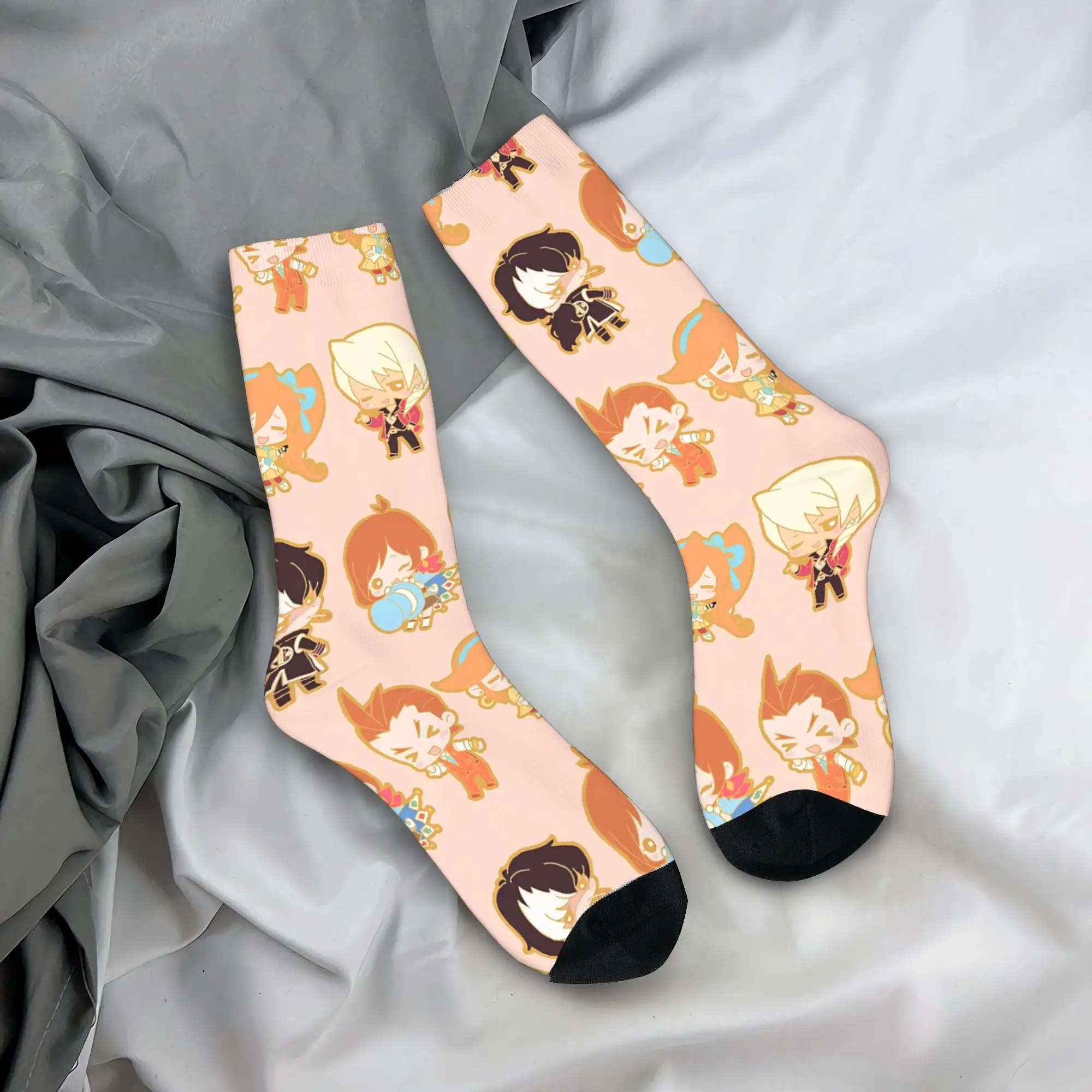 Phoenix Miles Ace avocat bas chaussettes décontractées personnalisées automne chaussettes antidérapantes hommes course moyenne chaussettes douces