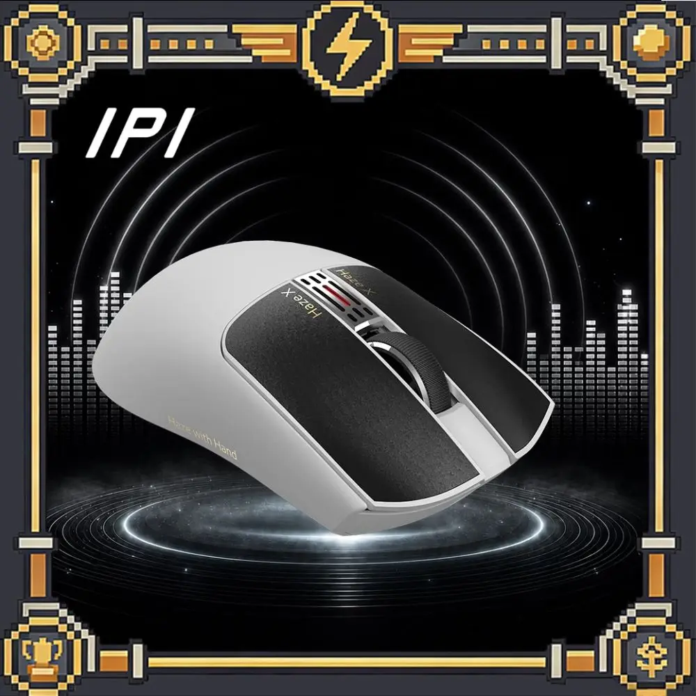 IPI HAZEX Wireless Mouse Three-Mode 8K PAW3955 Innovative TMR Vibration Sensing Micro Motion System Low Latency Gaming Mouse