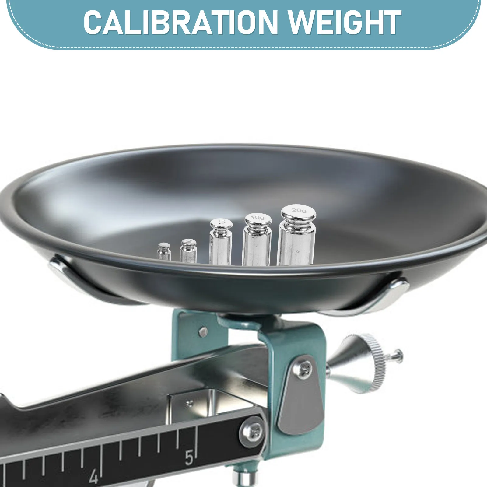 Pesas de calibración de 1 a 20 g, cinco unidades · fotografía del proveedor
