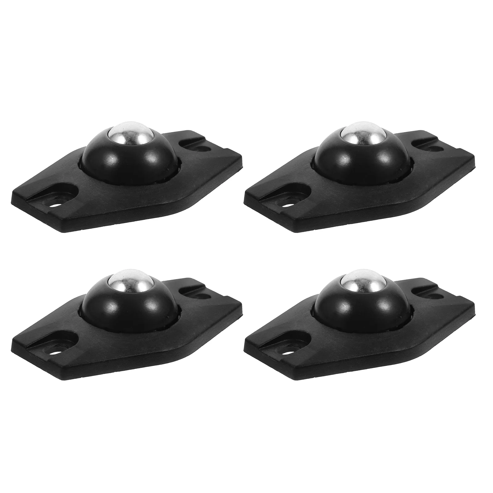 4 Pcs Ball Pulley Base Universal Wheel Caster Boxes Small Adhesive Storage Bin Mini Casters for Appliances Wheels with Brake