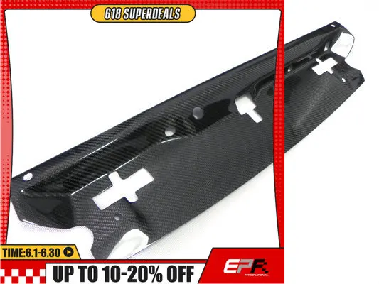 Panel de refrigeración de fibra de carbono, Kit de cubierta interior del motor de fibra brillante, embellecedor de pieza de afinación de fibra para Toyota 93-98 Supra MK4 JZA80 APR