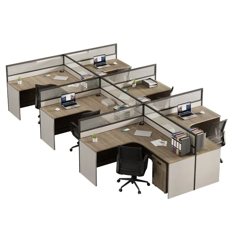 Simple Double Office Desk for Office Durable Build Space Saving Stable Structure Adjustable Feet Easy to Clean Long Lasting