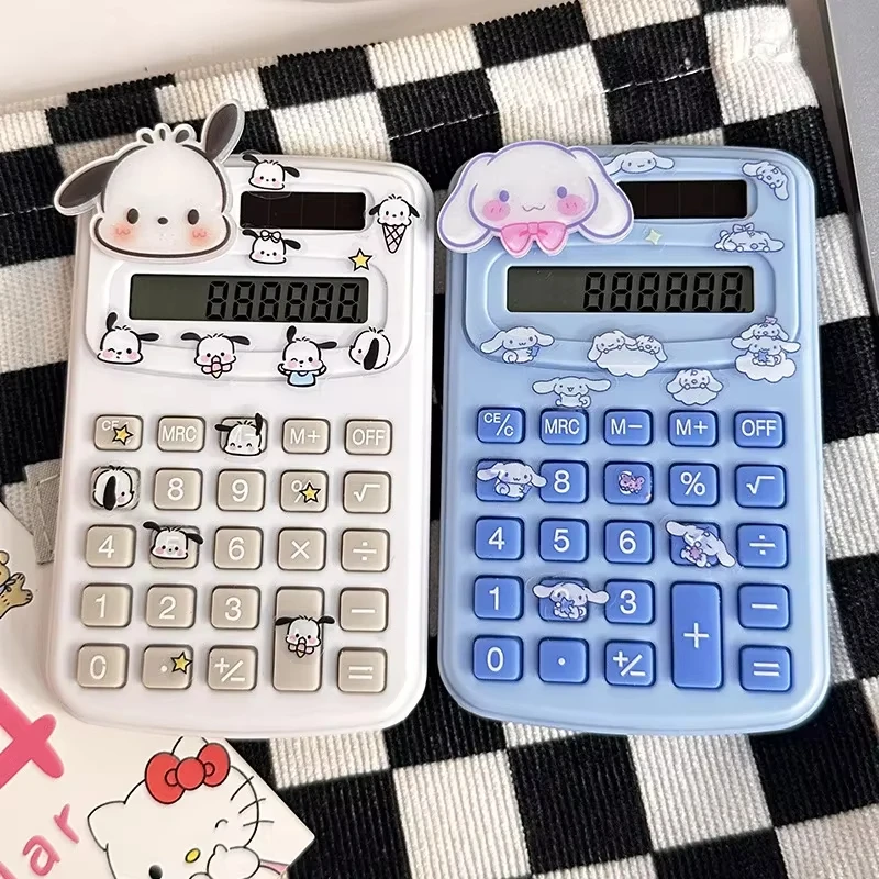 Kawaii Sanrio Hello Kittle Melody Electronic Calculator Solar Calculator Dual Power Supply Calculator for Home Office School