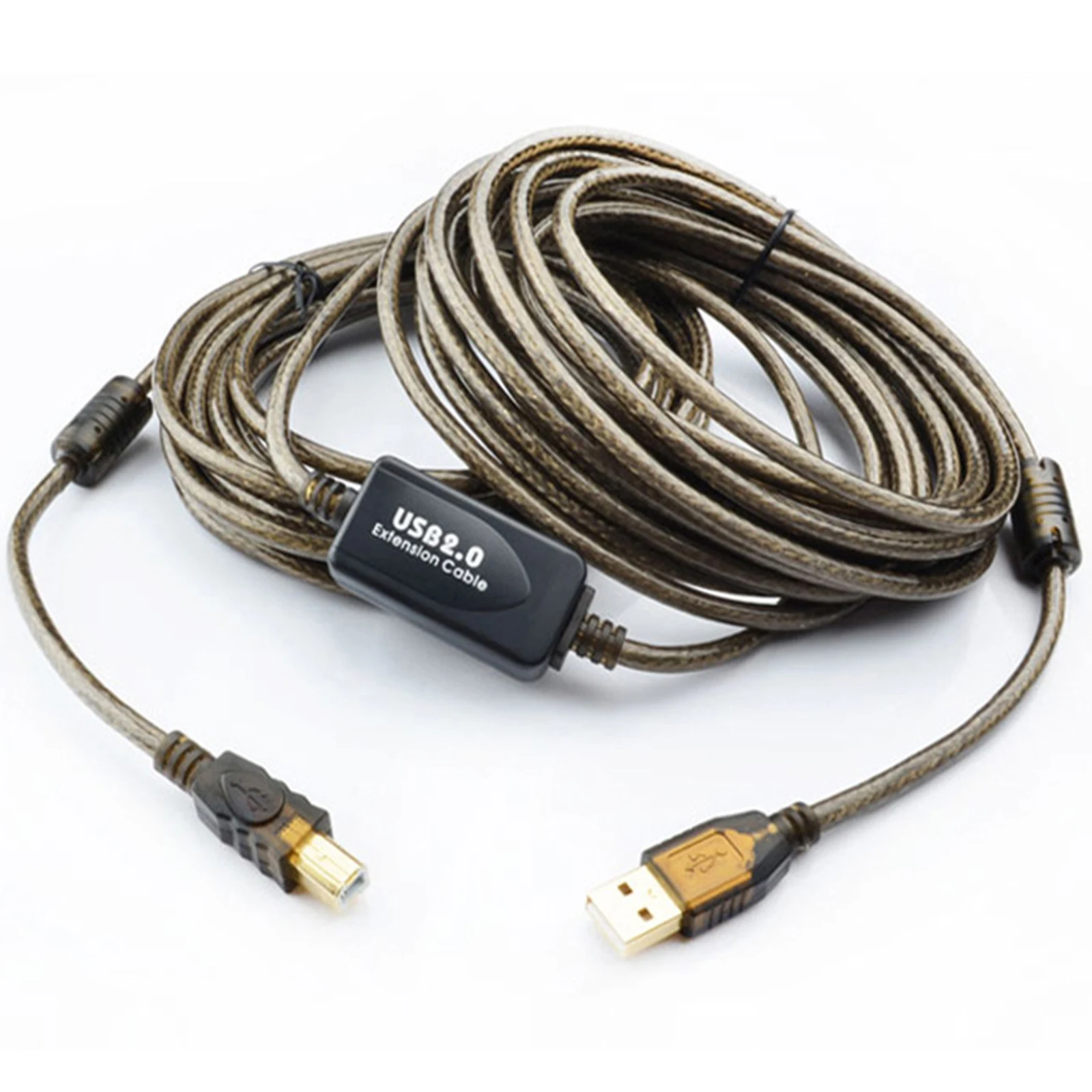 Szybki przedłużacz USB 2.0 o długości 5M 10M 12M 15M 20M 25M 30M Kabel USB B do transmisji danych Skaner drukarki z kablem wzmacniacza sygnału — zdjęcie produktu 4