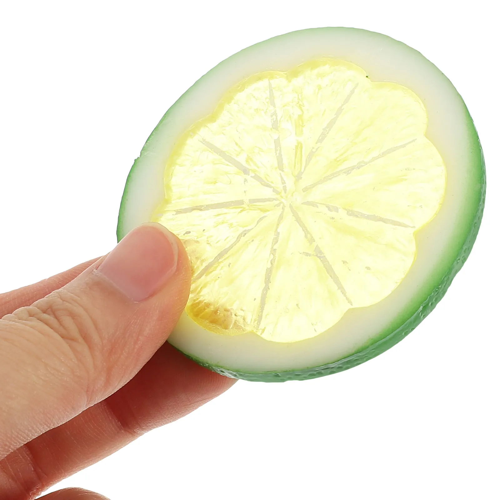 

6 шт. искусственных ломтиков лимона, реалистичные фруктовые украшения для дома, вечеринок, реквизит для фотосъемки, декор для кухонного стола