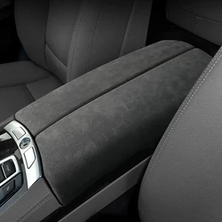 Alcan tara Suede For BMW 7 Series F01 Car Armrest Box Cover Center Console Armrest Protector Pad Interior Decoration Accessories