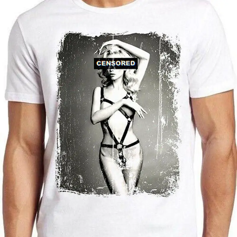 Censored Sexy Pin Up Girl Dominatrix Model Funny Gift Tee T Shirt C1393