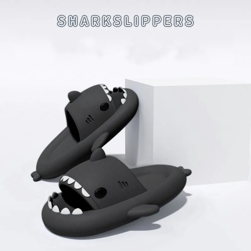 Xiaomi 2022 Mùa Hè Mới Dép Đáng Yêu Cá Mập Hình Chiếu Ngoài Trời Nữ Giày Nữ Trẻ Em Dép Nam Cặp Đôi Hoạt Hình EVA