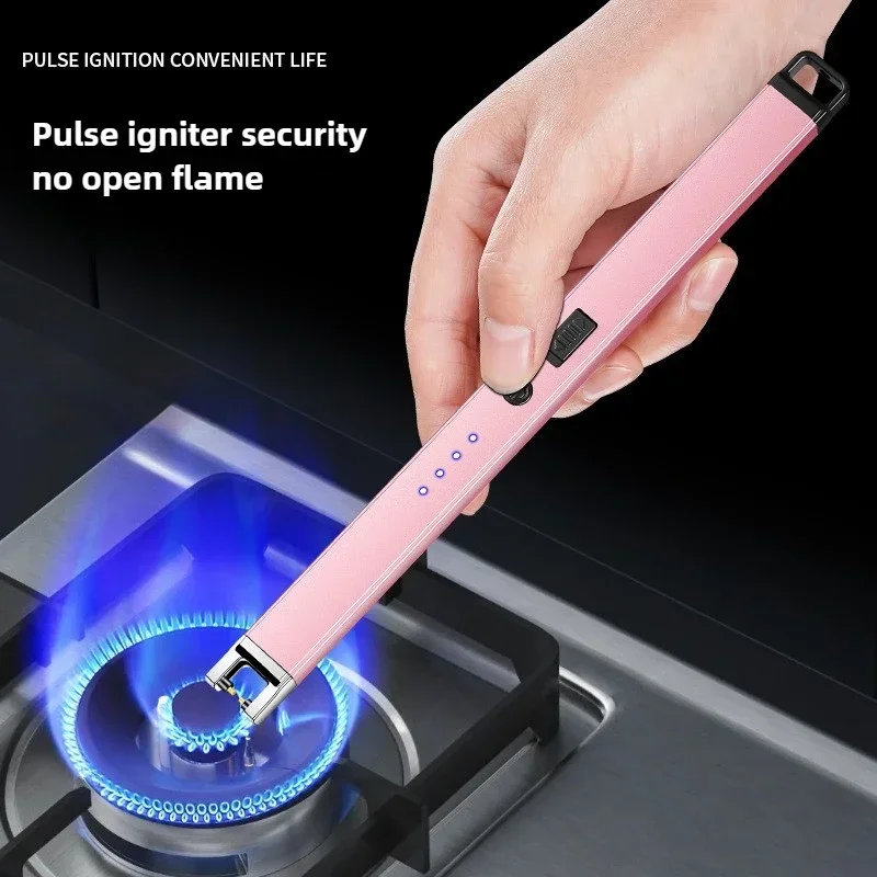 Encendedor de pulso de encendedor electrónico recargable para el hogar. Vela de aromaterapia, estufa de Gas Natural, varilla de encendido electrónico, encendedor de arco