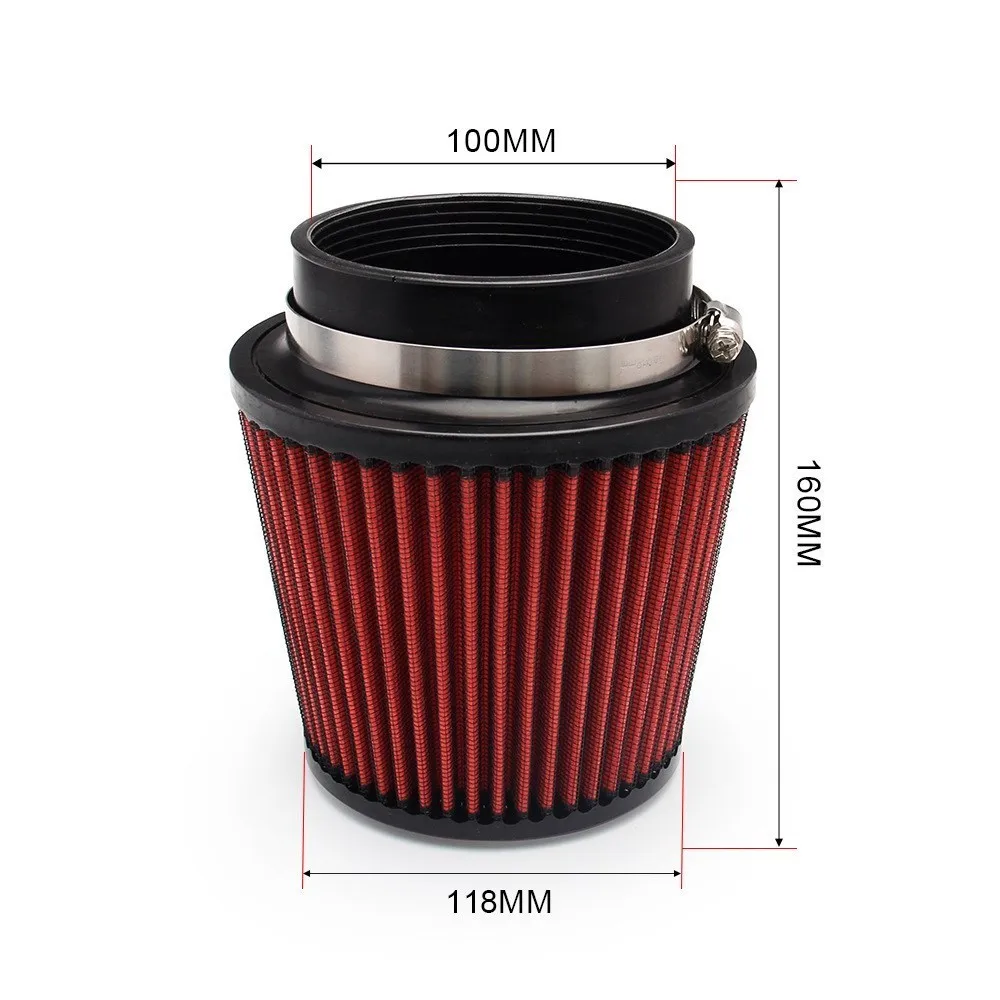 Universal Car Air Filter Motor Car Cold Air Intake Cleaner Pipe Modified Accessory Minibike Auto Mushroom Head Filter 76/100mm