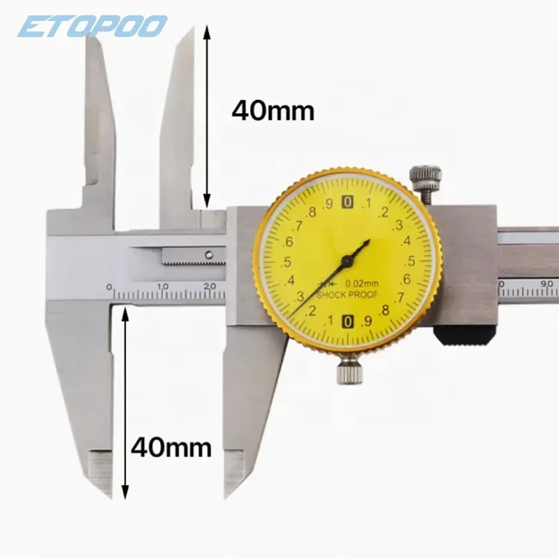 Upper Long Claw Dial Caliper 0-150mm Upper Claw Extended Inner Diameter Deep Hole Inner Hole Measurement