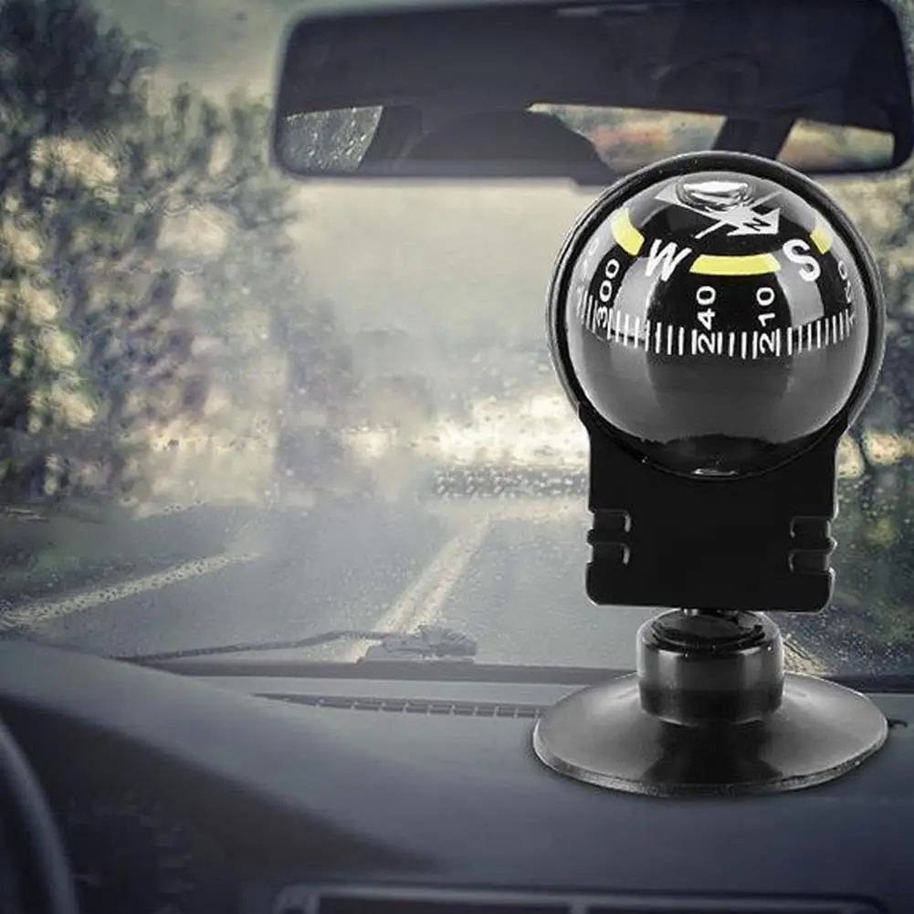 

Black 360 Degree Car Boat Truck Suction Compass Pocket Dashboard Navigation Mount Ball Compass Dash R4U7