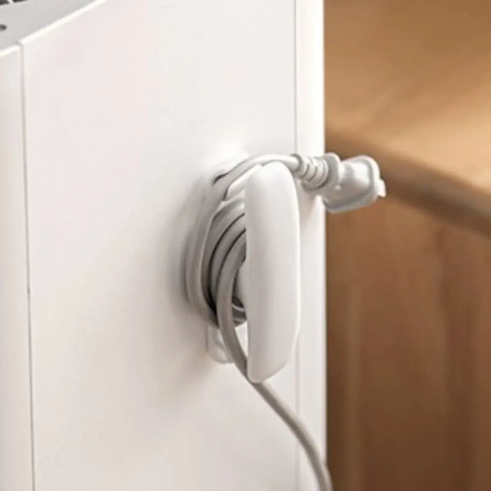 

Практичный силиконовый органайзер для шнура, 2 шт., стойка для размещения, самоклеящиеся крючки для шнура, зажимы для укрытия, подставка для бытовой техники