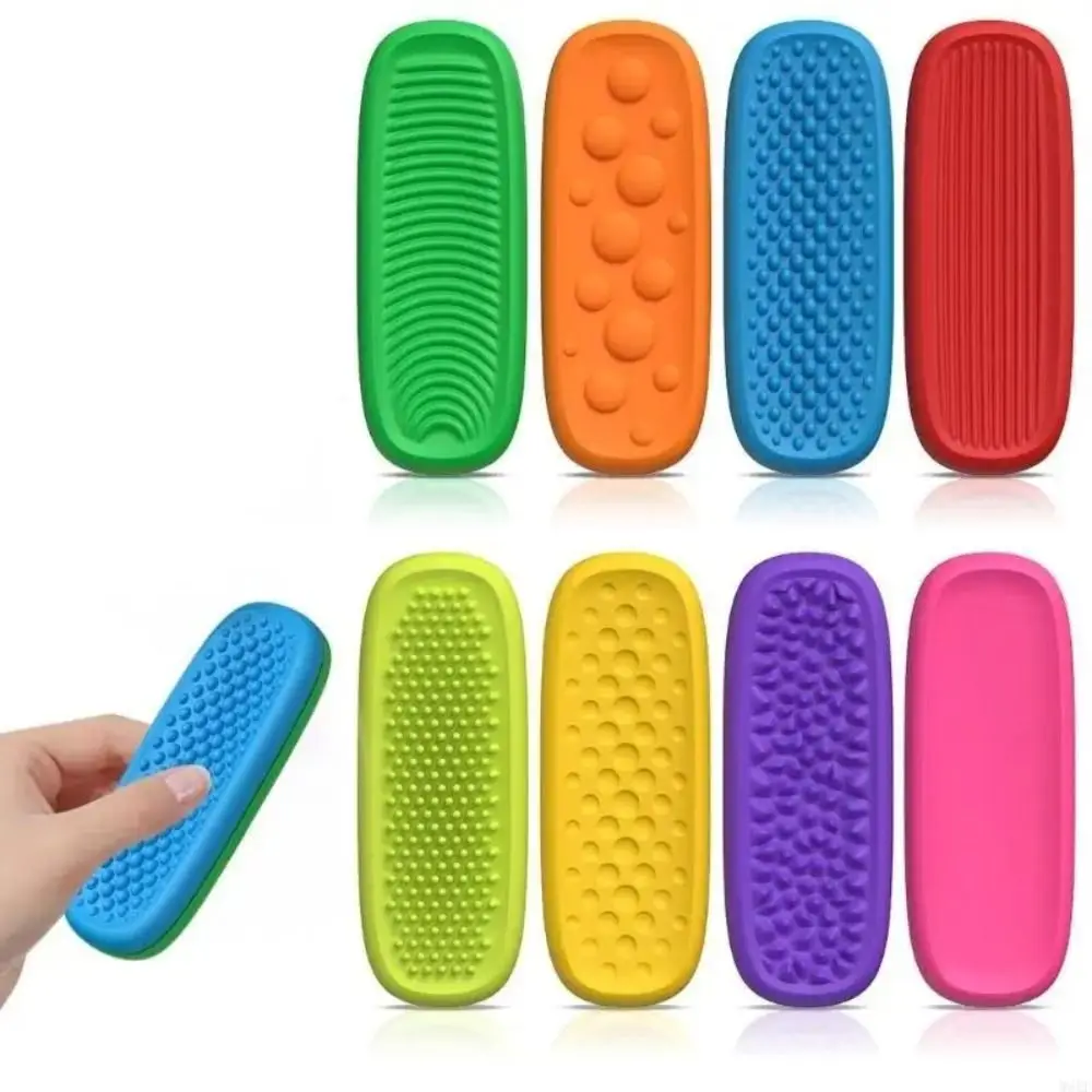 

Quiet Calming Sensory Fidget Toys Suction Cup Hyperactivity Silicone Sensory Strip Soft Safe Fidgeting Toy Textured Worry Stones