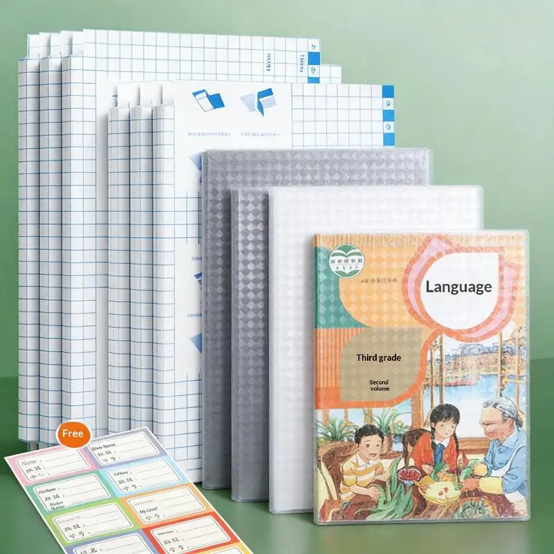 10/30 Sheets Waterproof Transparent Book Protective Cover Self Adhesive Book Cover Wrapper School Student Textbook Skin Sleeve