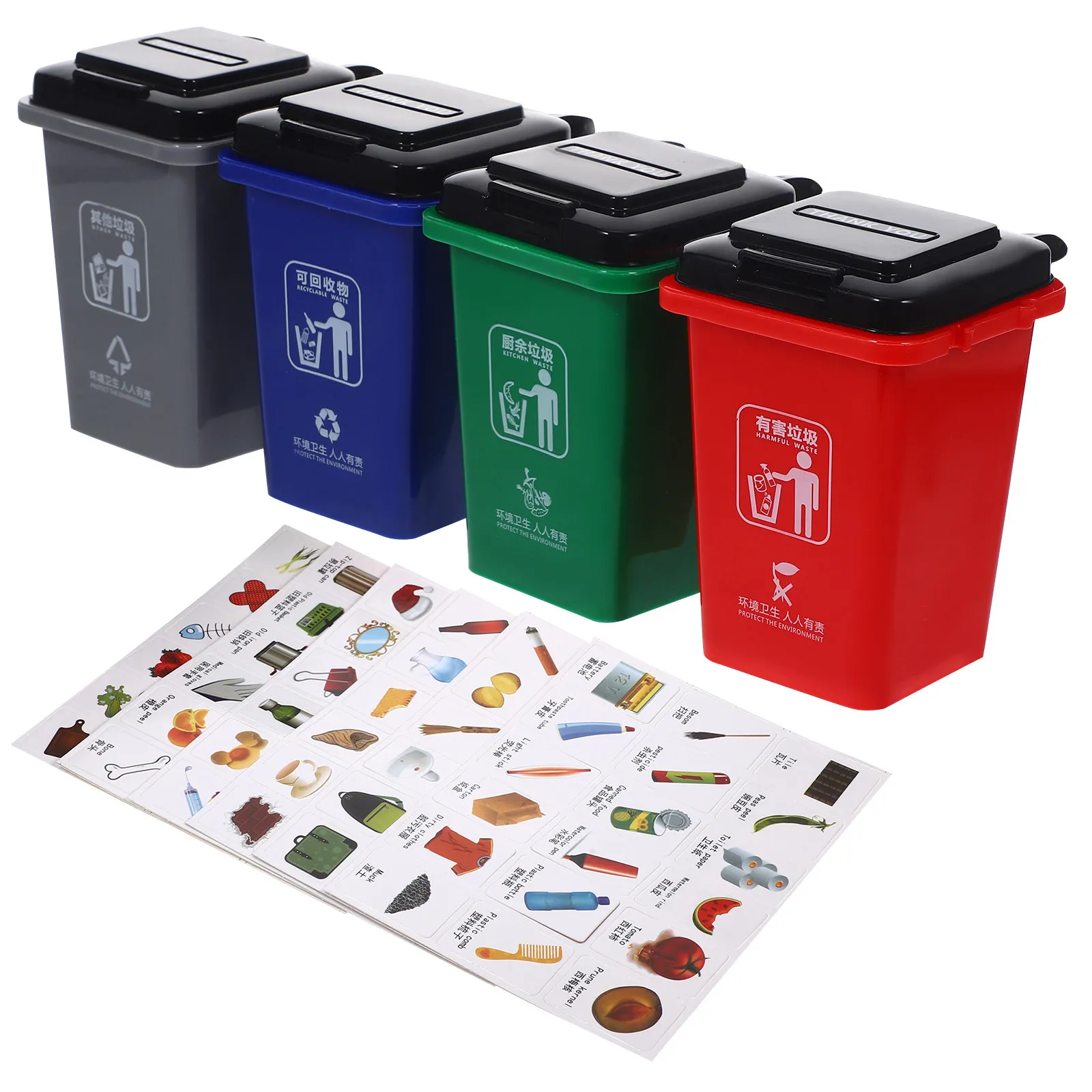 

Набор для игры в сортировку мусора, экологически чистый, развивающий, для детей, формирует привычки к переработке, развивает когнитивные навыки, цветной