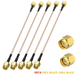 5pcs/lot SMA male plug to SMA male adapter RF  RF Connector Pigtail Extension Cable RG316 Jumper pigtail