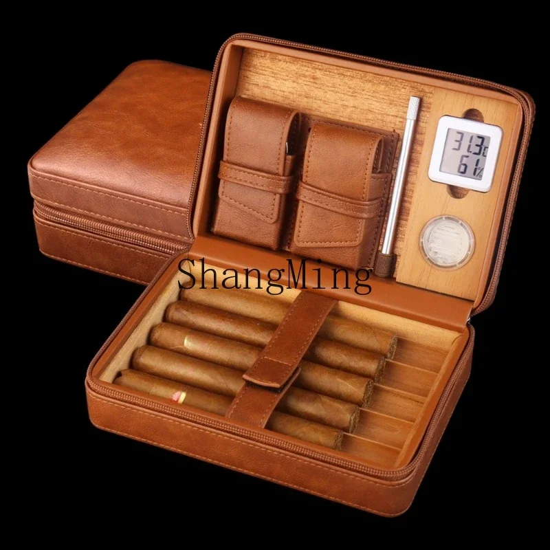 

SM Large Capacity Set Tools Cigar Box Portable Cigar Box Portable Travel Bag