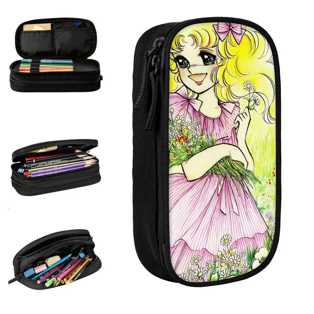 Candy Candy Manga Pencil Cases Cute Pen Bags Girls Boys Big Capacity School Supplies Cosmetic Pencilcases