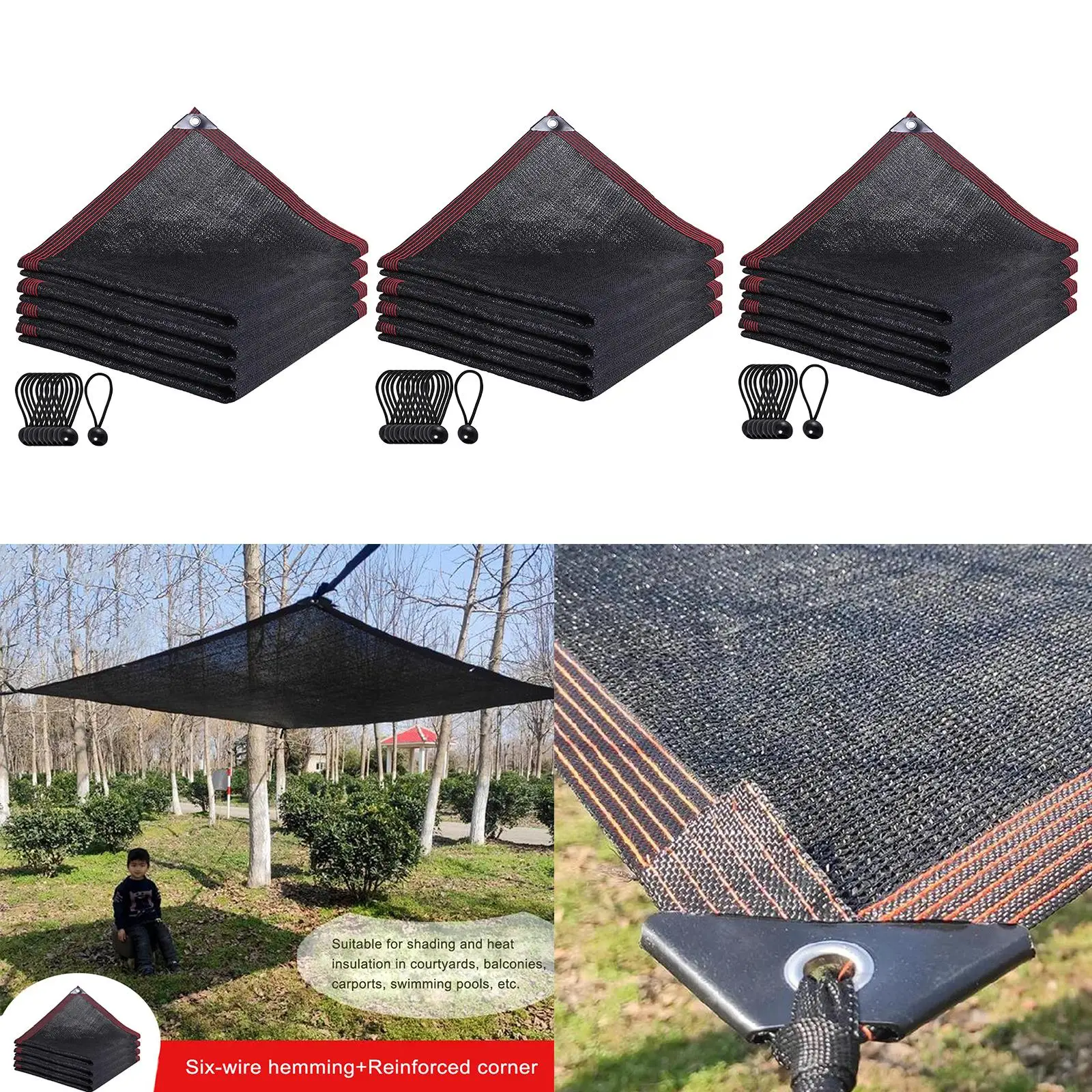 Sunblock Shade Cloth with Grommets Resistant Screen Outdoor