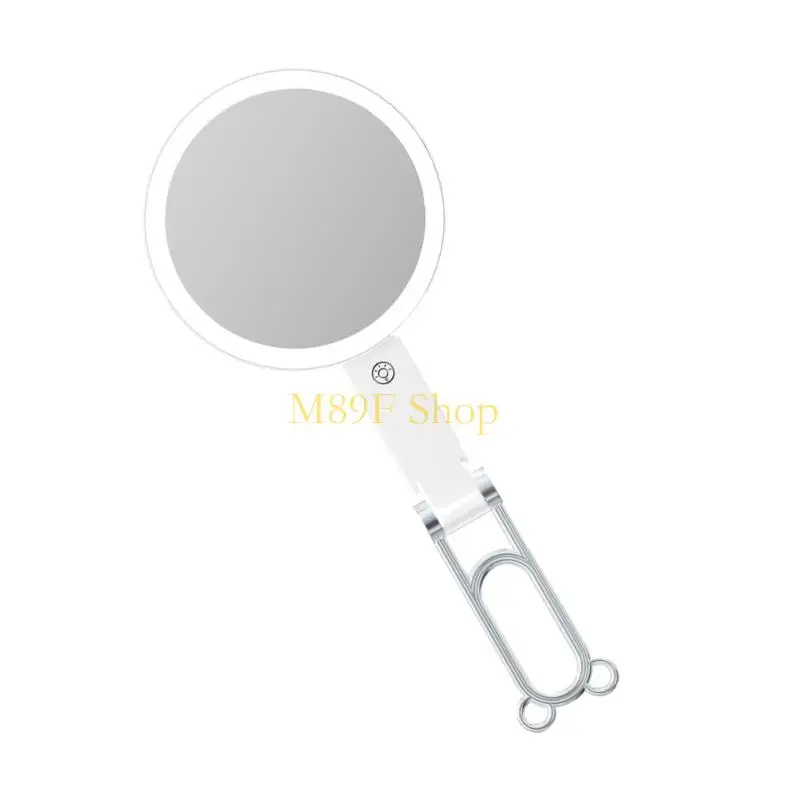 M89F Foldable LED Cosmetic Mirror With 5X10X30X Magnifier Memory Function 360°Rotate