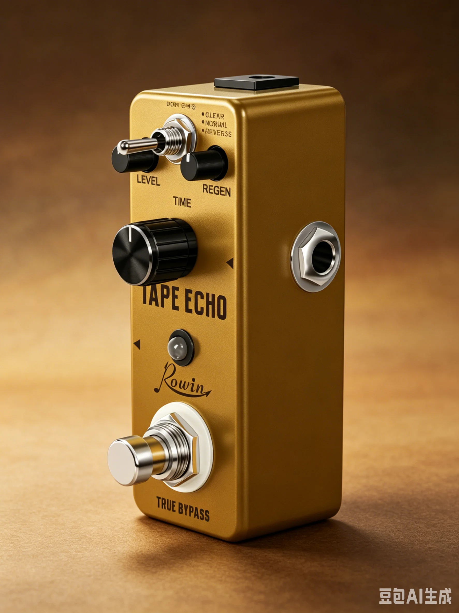 Rowin LEF-3809 Tape Echo Delay Pedal, Vintage Tape Simulation 3 Modes True Bypass Compact Metal Guitar Stompbox view 5