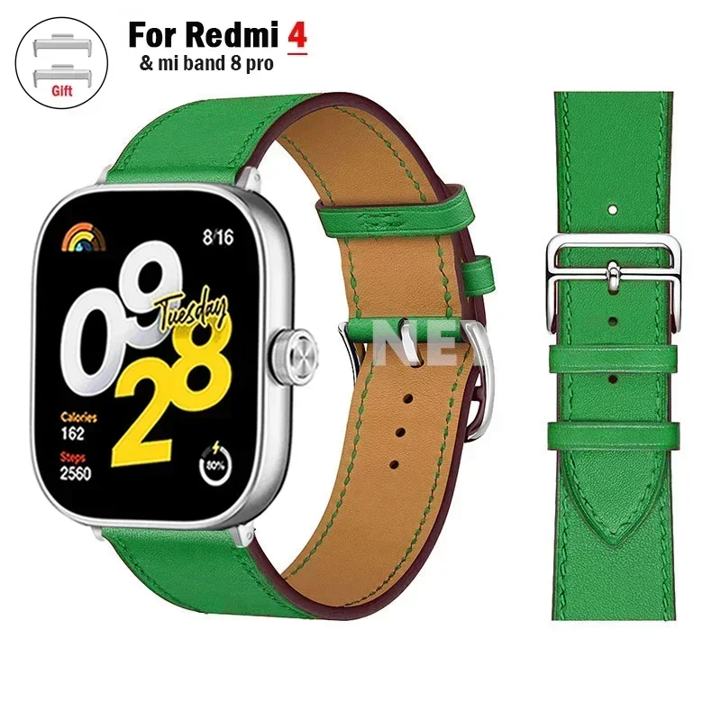 Leather watch band for Redmi watch 4 strap Smart single tour Bracelet Loop Watchband correa for xiaomi mi band 8 pro Accessories