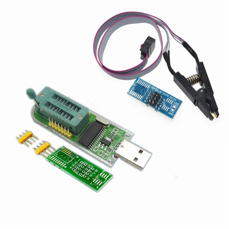 CH341A USB Programmer + SOP8 Test Clip Converter Module for Chip of 24 25 Series Dropship