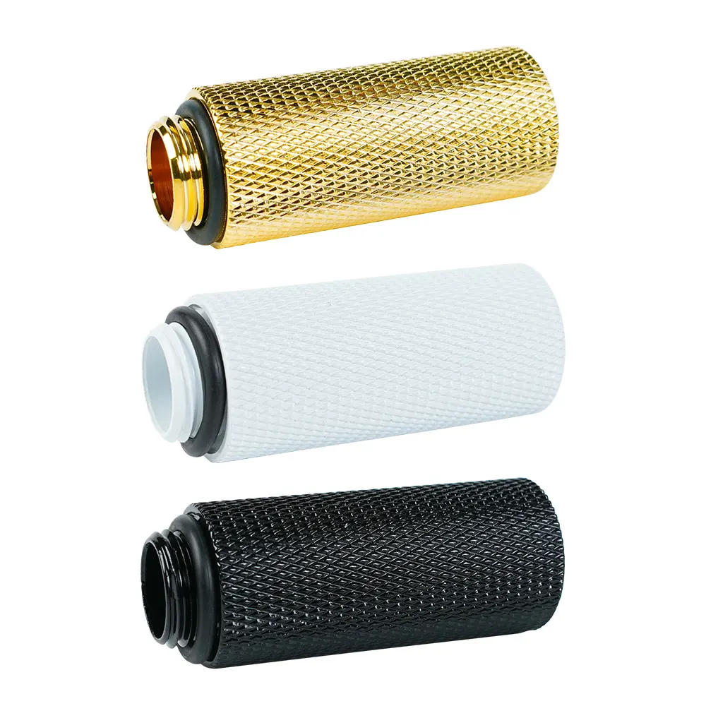 

CZ Brand Clearance,40MM Male To Female Connector,Computer Split Water Cooling Build Necessory Fittings,G1/4",Black,White,Gold