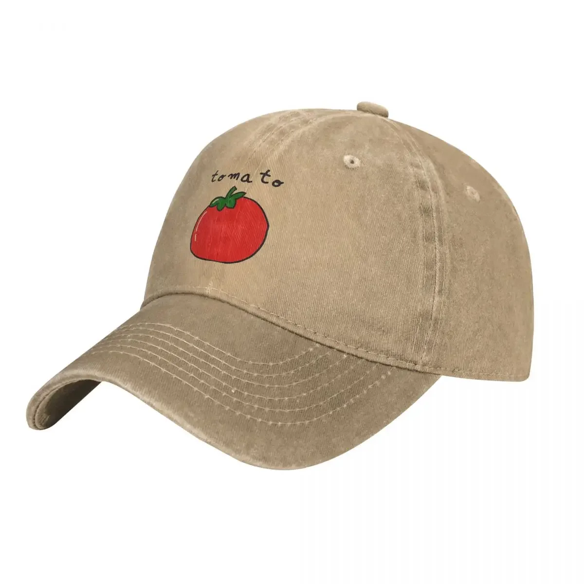 Washed Men's Baseball Cap Tomato Trucker Snapback Caps Dad Hat Fruit Golf Hats