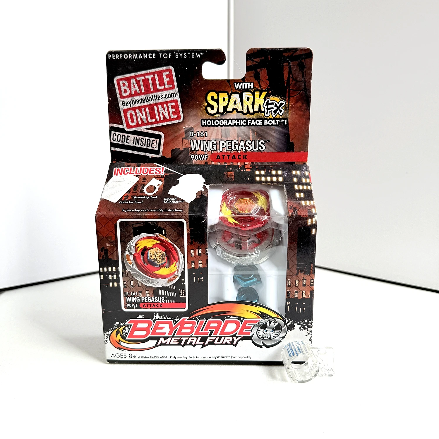 

Genuine Beysplayer beys B-161 MFB Battle metal fury Wing Pegasus With Spark FX Limited rare collection in original packaging set