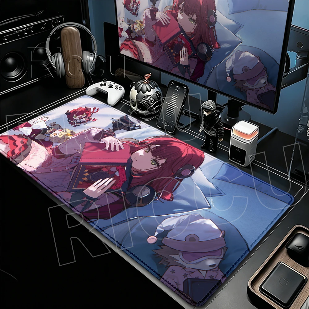 ZZZ Pretty Anime Girl Ukinami Yuzuha Mouse Pad Gamer Zenless Zero Zone Playmat Stitched Edge Computer Keyboard Decoration Carpet