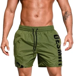 DESMIIT Swimwear Mens Swimming Shorts Men Beach Board Shorts Surf Boardshorts Swim Trunks Bathing Suit Running Short Wear