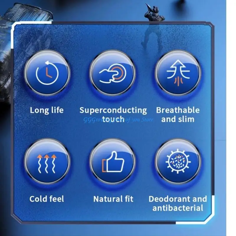 H9EB Phone Gaming Finger Sleeves Anti-slip Gamer Thumb Thumb Subled Support Game Game Game Gloves for Gaming #3