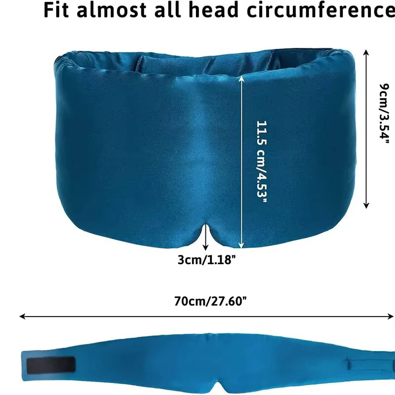 100% Maulbeerseide Schlafmaske Augenklappe Lichtblockierende Augenmaske für Reisen & Nickerchen Weich Gepolsterte Schlafmaske Slaapmasker – Detail 6