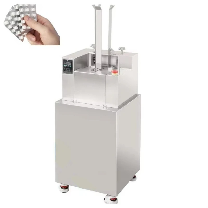 Semi-automatic small desktop capsule, aluminum blister removal capsule degreasing tablet degreasing machine