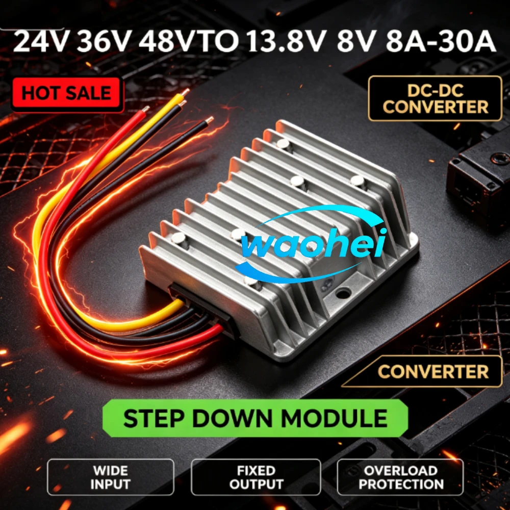 24V 36V 48V DC TO 13.8v 8A 10A 15A 20A 25A 30A DC Buck Converter Voltage Regulator 13.8 Volt Step Down Power Module CE ROHS