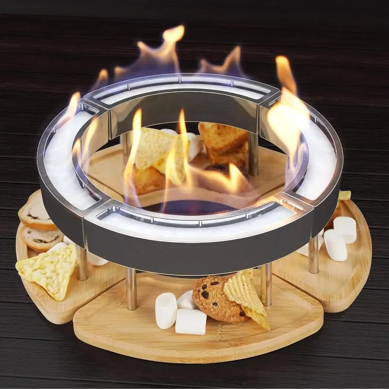 Tabletop Fire Pit - Ethanol Table Top Firepit for Indoor Outdoor Use, Portable fire pit designed in DIY style