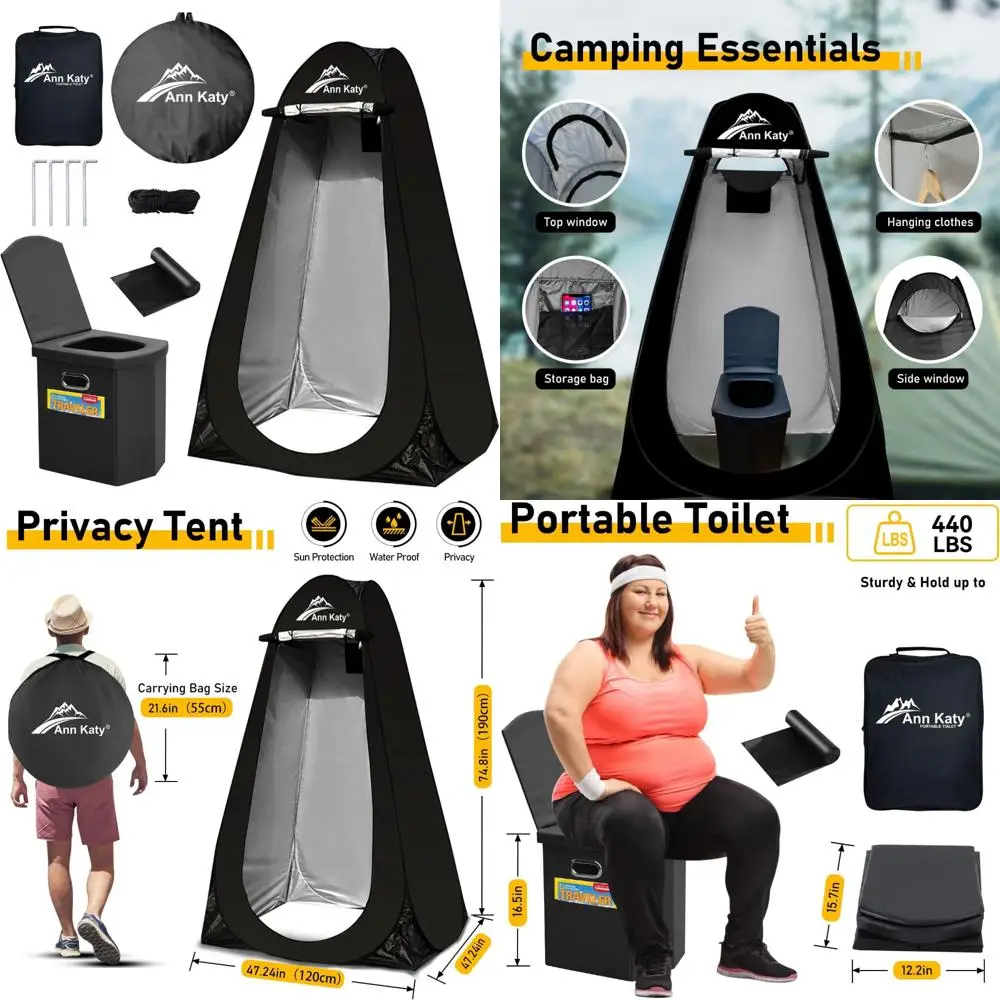 Tienda de campaña portátil extra grande para adultos con instalación rápida de privacidad para acampar al aire libre, emergencias y cambiadores