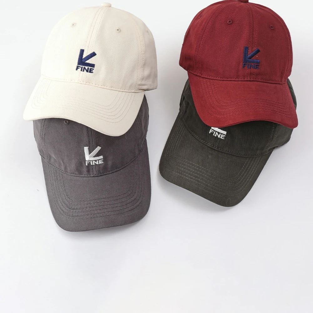 Unisex Baseball Cap For Women And Men Casual Snapback Hat Fashion Letter FINE Embroidery Cotton Hat Summer Sun Visors Caps