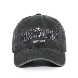 New York Washed Cotton Baseball Cap Hats For Women Men Retro Letter Embroidery Snapback Hats Sun Visor Hip Hop Dad Hat Casquette