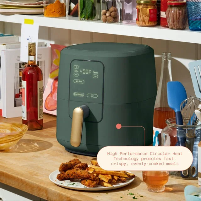 6 Qt Air Fryer with TurboCrisp Technology and Touch-Activated Display, Limited Edition Thyme Green by Drew Barrymore