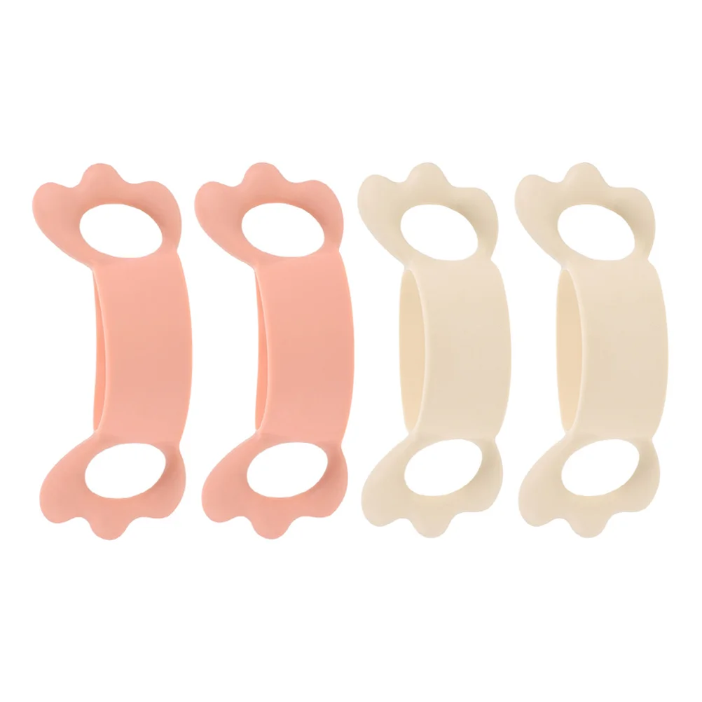 

4pcs Silicone Baby Handles Wide Neck Durable Easy Clean Universal Fit Toddler Newborn Accessories Feeding Bottles Handles Bottle