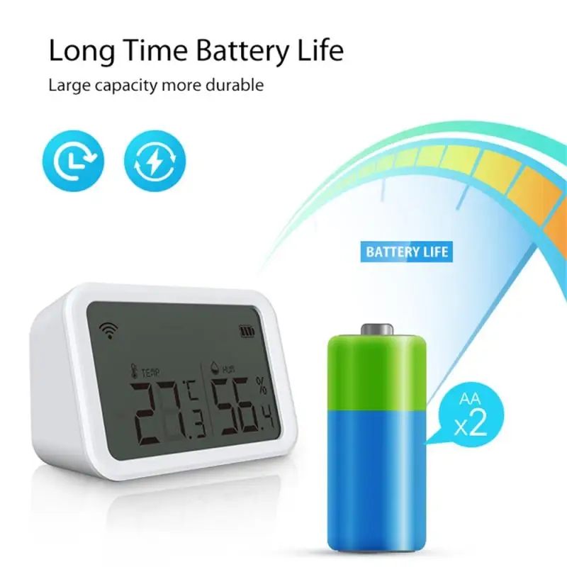 Tuya HomeKit ZigBee Temperature And Humidity Sensor With LCD Screen Hygrometer Thermometers Works With Alexa Google Smart Home