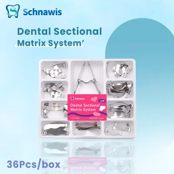 Dental Sectional Contoured Metal Matrices Matrix With Springclip Denspay No.1.330 Band Resin Clamping/Seperating Dentist Tools