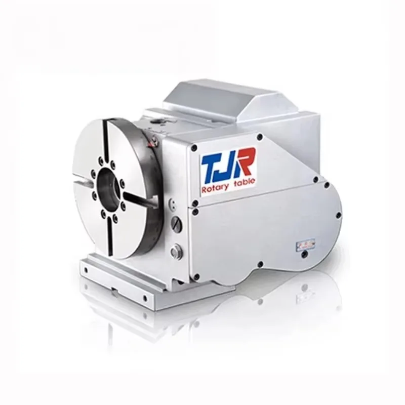 4Th Axis Tilt Turntable 125B/170B/210B/250B Powerful Pneumatic Brake AR Series Worm Gear Cnc Rotary Table with Back Side Motor